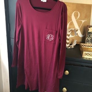 Long Sleeve Monogram Dress jCl
